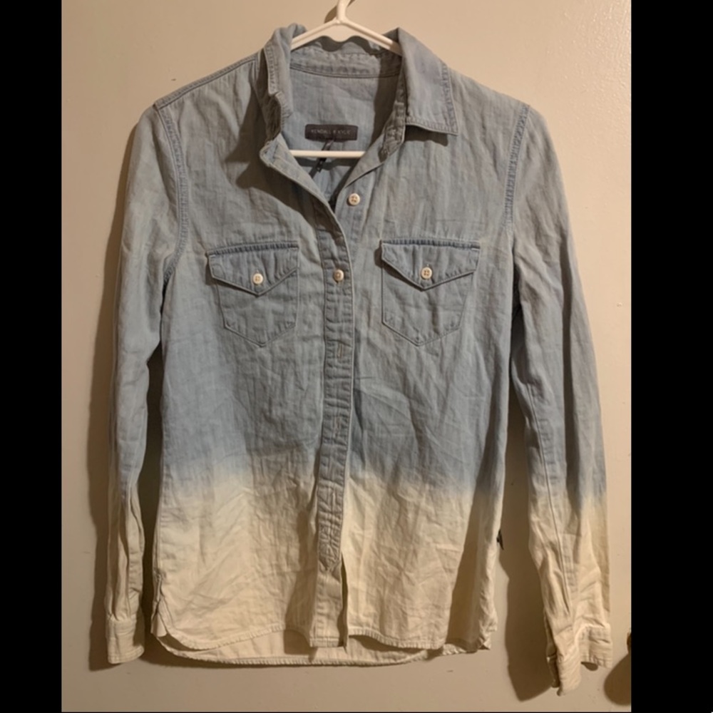 Kendal and Kylie denim button down